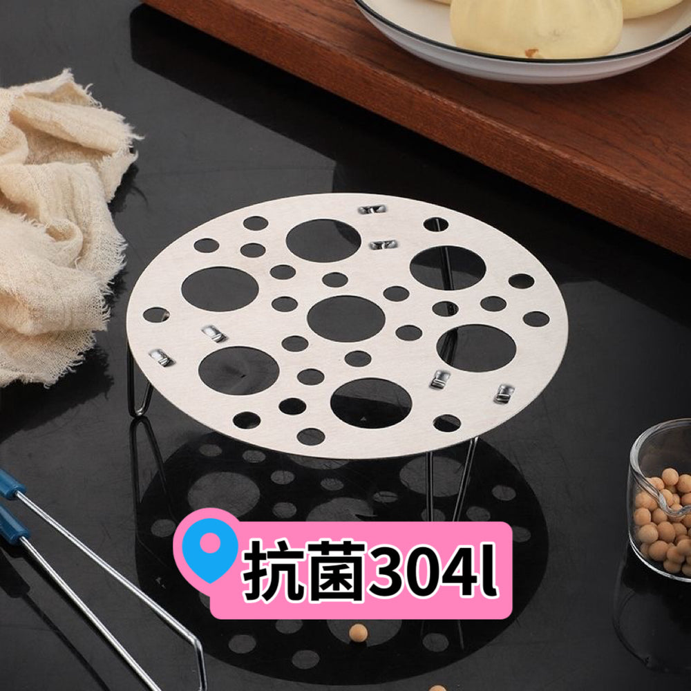 Stainless steel steamer foldable telescopic steamed egg slices for home multifunctional steamer steamer rack