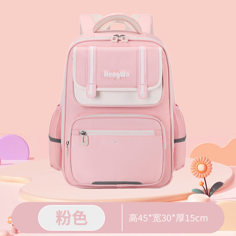Kids' backpack - ultra-lightweight, pressure-reducing, spine-supporting, lightweight backpack for grades 1-6, korean style, boys and girls, anti-hunchback design