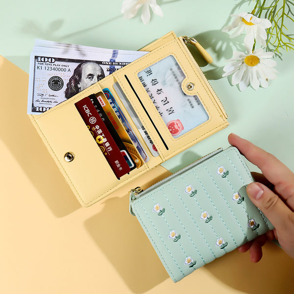 Women's wallet short card bag 2024 new 30% off large capacity multi-card position  premium Wallet