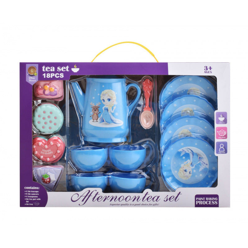Cross-border export simulation tea set, dessert gift box set, play girl toy, afternoon tea series