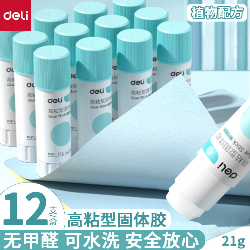 Deli 7092S personal PVP solid glue 21g formaldehyde-free washable high viscosity glue stick for manual office use