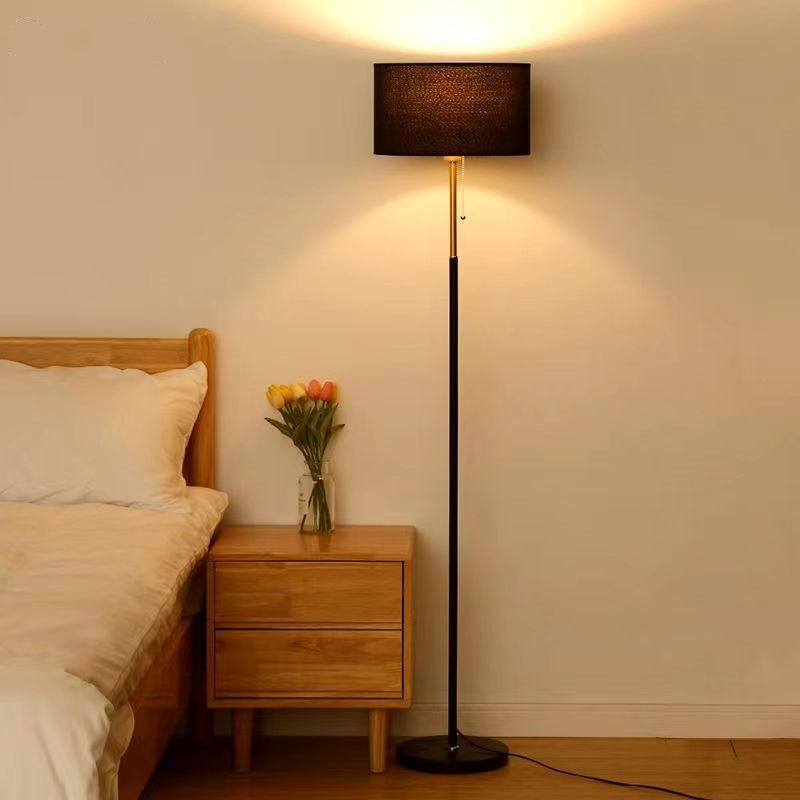 Creative modern nordic floor lamp - bedroom bedside, living room sofa side, fabric decorative led standing floor lamp
