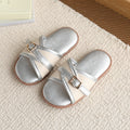 Women's flat sandals  summer new style sandals & slippers kids leather buckle beach shoes outdoor flip-flops