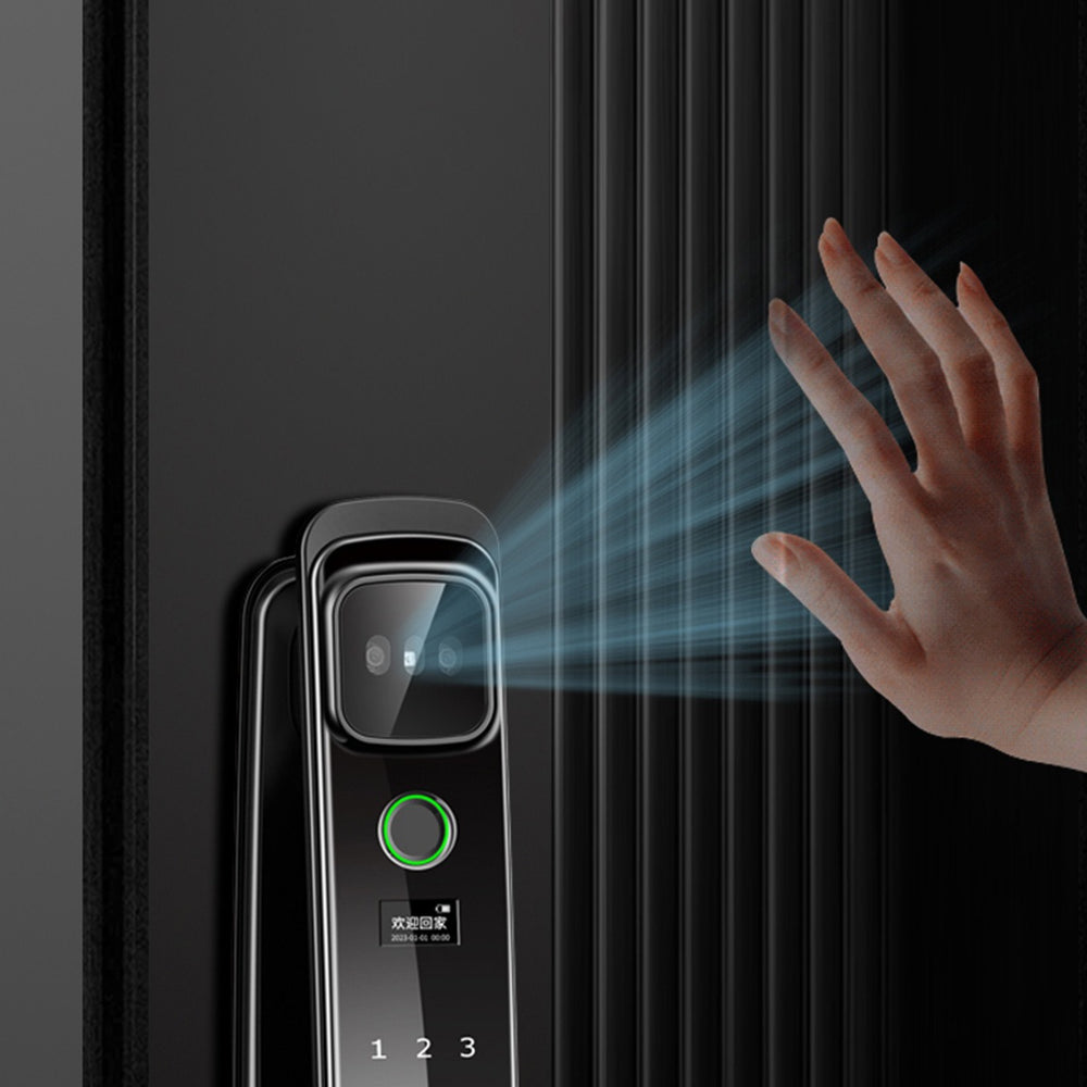 Fully automatic fingerprint lock face recognition smart door lock password lock for home anti-theft door visual cat eye digital door lock