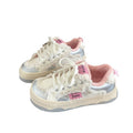 Cute white shoes chinese fashion cat ugly cute big toe shoes women 2026 winter thick sole student sports casual shoes color matching