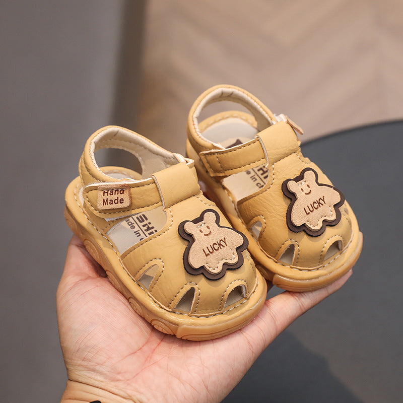 Summer baby first walker shoes - non-slip soft sole toddler shoes for 0-1 year olds, boys and girls, squeaky shoes, sandals, infant footwear