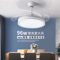 Invisible electric fan light led chandelier - high airflow, variable frequency, silent, bluetooth enabled - ideal for living room, dining room, and bedroom
