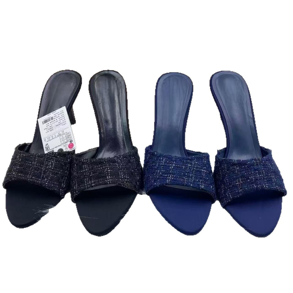 Za's 2025 new women's shoes: low-heeled, elegant, socialite-style pumps with closed toe, low-cut design, and ankle strap