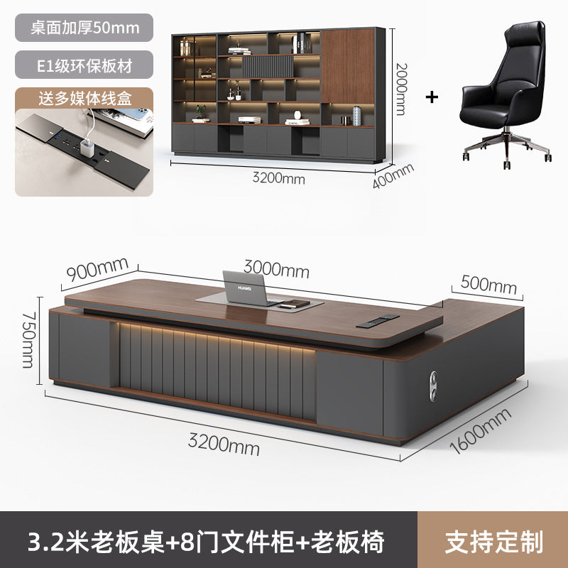 Saint li accessible luxury boss president manager supervisor desk executive desk casual modern thickened paint office desk chair
