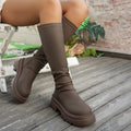 Women's boots: new autumn/winter  collection - chunky heel, retro "maillard" style, high boots, plus size available, wholesale for cross-border e-commerce