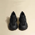 Dad shoes for women, 2026 new spring/summer collection, lightweight breathable mesh, chunky platform, height-increasing sneakers, trendy street style, gray