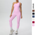 New arrival: barely-there feel, tight-fitting yoga set - one-shoulder, beautiful back, high-waisted, butt-lifting workout leggings - quick-dry running & fitness apparel