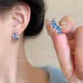 Blue earrings-a1500 silver