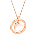 304 stainless steel 26 letter round hollow heart initial necklace - personalized name engraving couple gift necklace for women