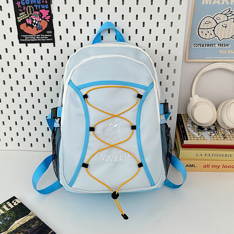 New schoolbag female college student niche design ins simple and versatile junior high school student backpack leisure travel backpack