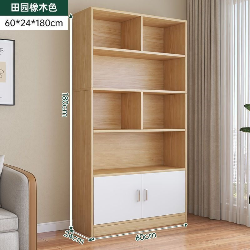 Modern minimalist floor-standing storage rack, wall-mounted certificate cabinet for living room/home use, office file cabinet, simple bookshelf