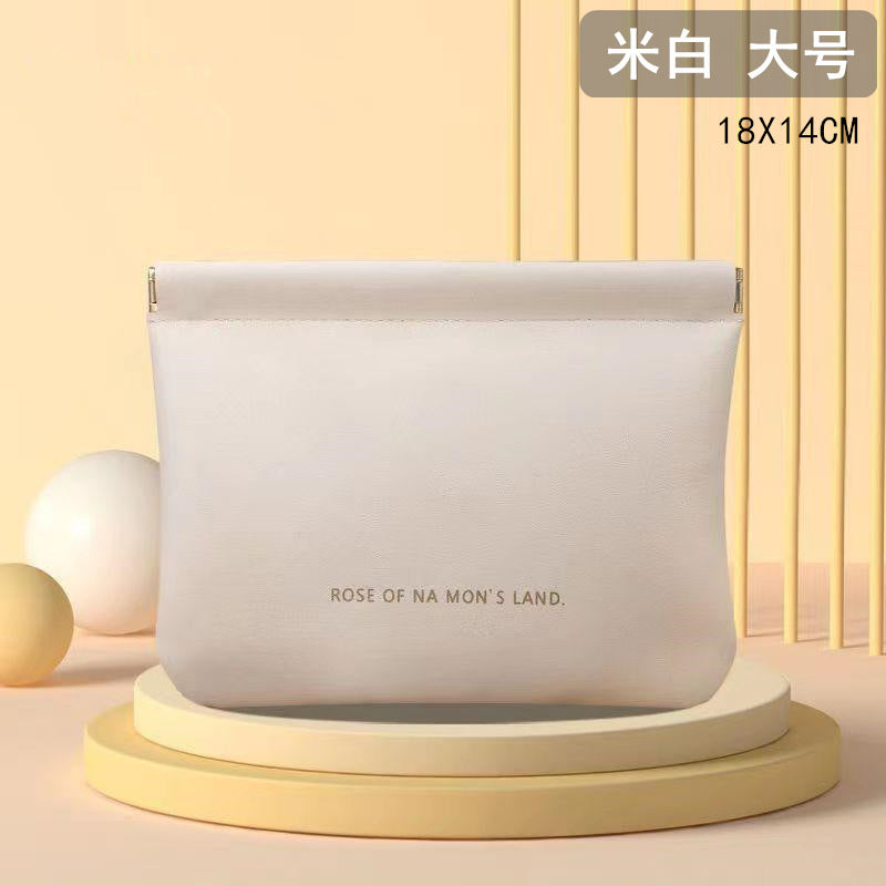 Automatic closure, shrapnel storage bag, data cable, earphone, portable storage bag, going out, cosmetics, cosmetic bag mouth, red envelope.