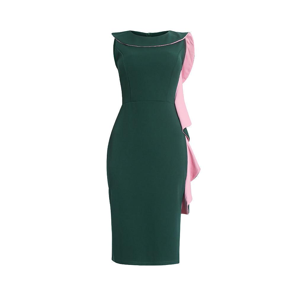 African clothing women's plus size round neck daily ol commute pencil skirt  banquet dress