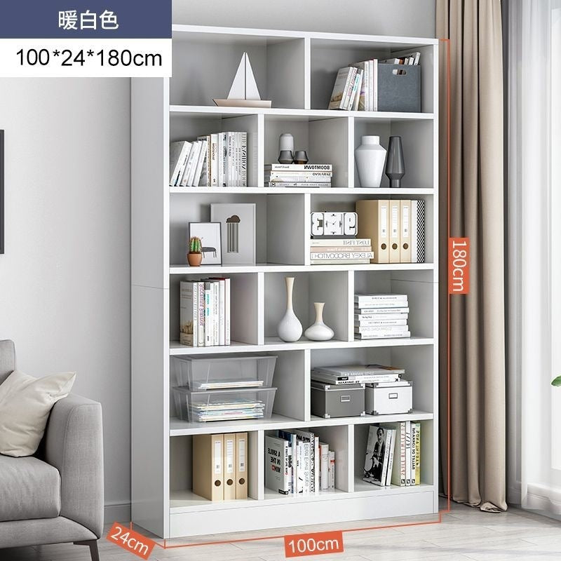 Bookshelf floor-standing storage rack living room for home wall-mounted storage cabinet storage cabinet office filing cabinet simple bookcase