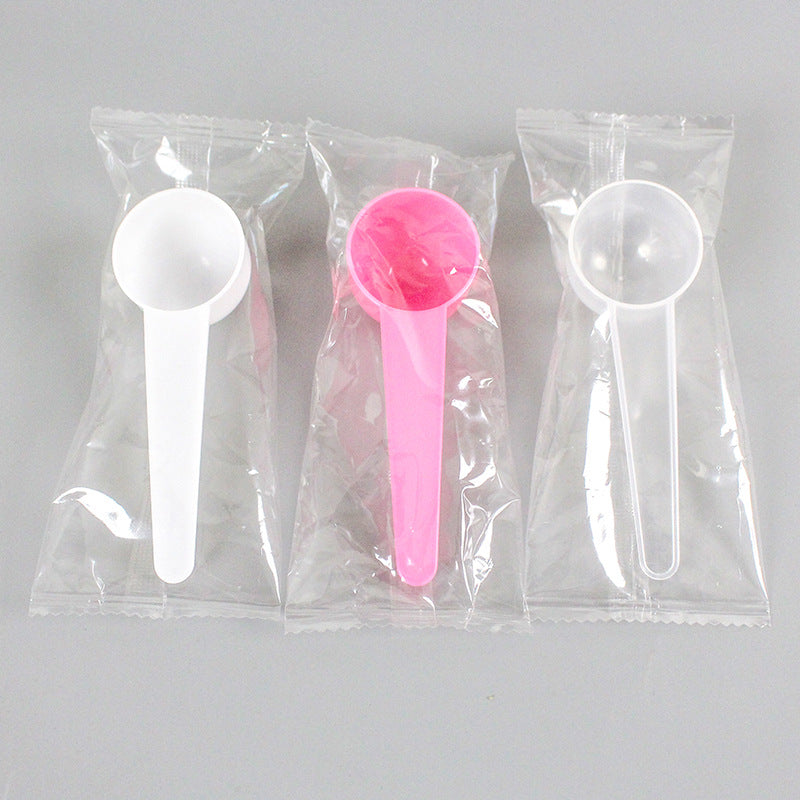 Individually wrapped plastic measuring spoons - 20ml for liquid masks, laundry powder, fertilizer, and water (20g)