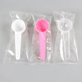 Individually wrapped plastic measuring spoons - 20ml for liquid masks, laundry powder, fertilizer, and water (20g)