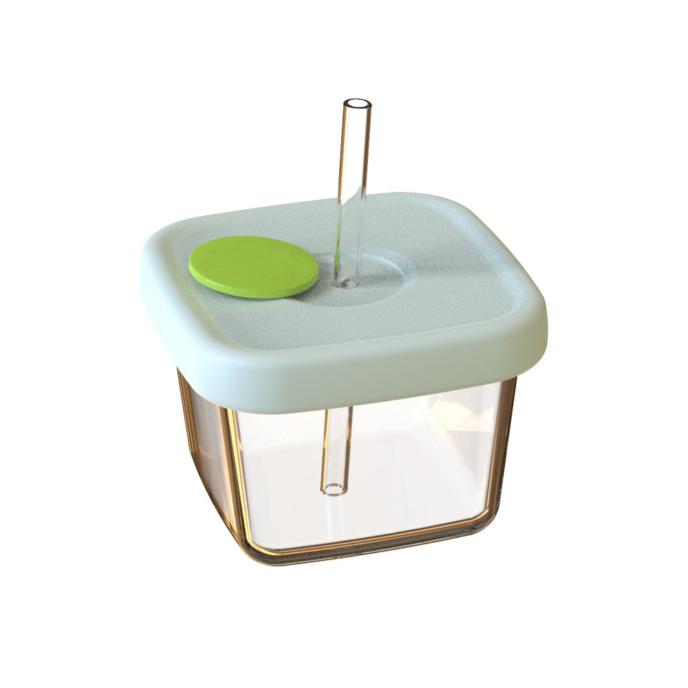 Kids glass food supplement box silicone fresh lid portable tableware box baby jam box snack box can be steamed and cooked wholesale