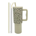 Apricot leopard print
