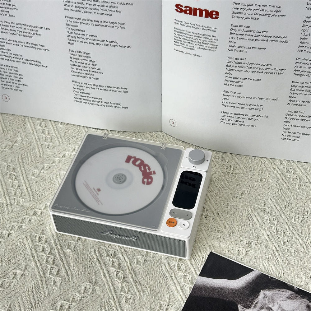 Bayin box 2025 cd player retro usb all-in-one speaker album disc music player two-way bluetooth