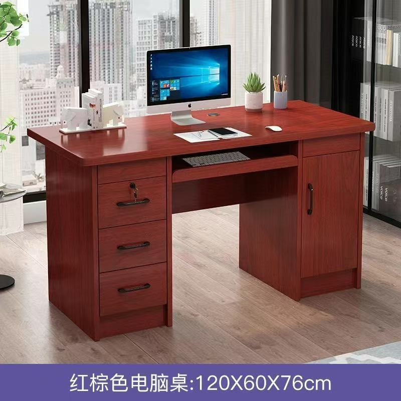 Solid wood eco-friendly desktop computer desk - office desk, small apartment home use, drawer bedroom desk, student table, writing desk