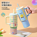 Big mac 316 straw thermos cup large capacity water cup female double drink ton cup high appearance ice cup