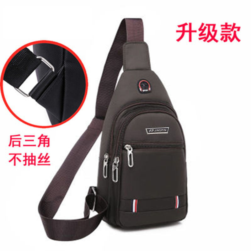 Cross-border men's new casual Korean version waterproof Oxford cloth shoulder bag business breast bag messenger bag chest backpack