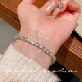 Super fairy micro-embedded zircon bows bracelet for women classy sense of accessible luxury crystal bracelet best selling exquisite pull-out hand jewelry