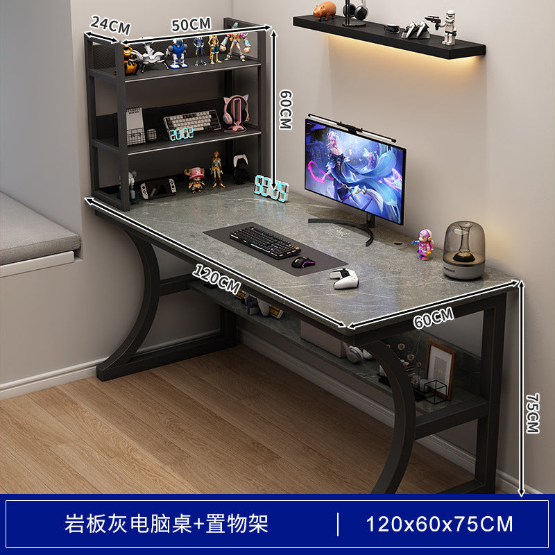 Bedroom study desk computer desk desktop gaming desk home office desk with storage shelf simple desk