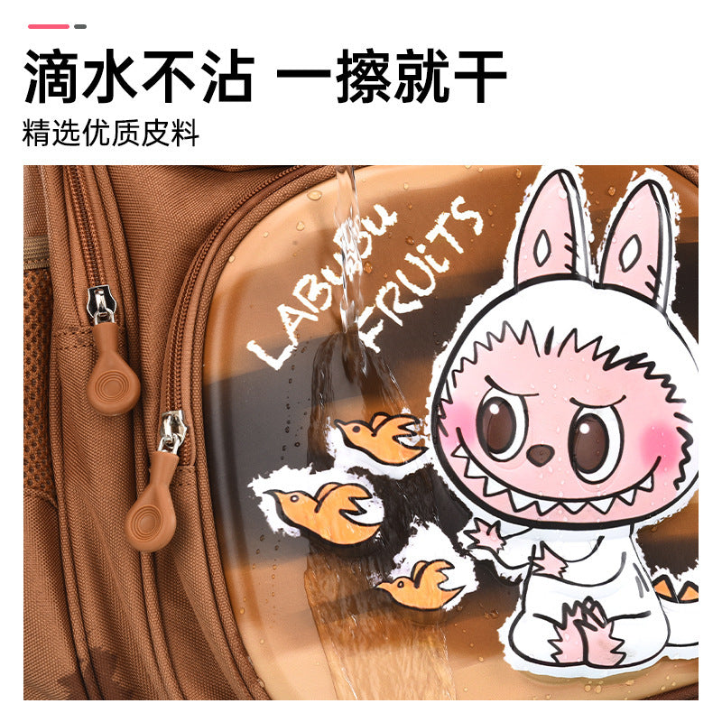Labubu children's schoolbag new girls primary school students 2345th grade cartoon animation burden reduction ridge backpack