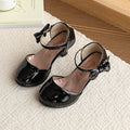 Vancahao girls' leather shoes - new spring/autumn collection - mid-to-large size children's shoes - red princess shoes - student performance/dance shoes