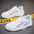 Men's winter breathable white mesh sneakers - trendy, versatile, casual athletic shoes