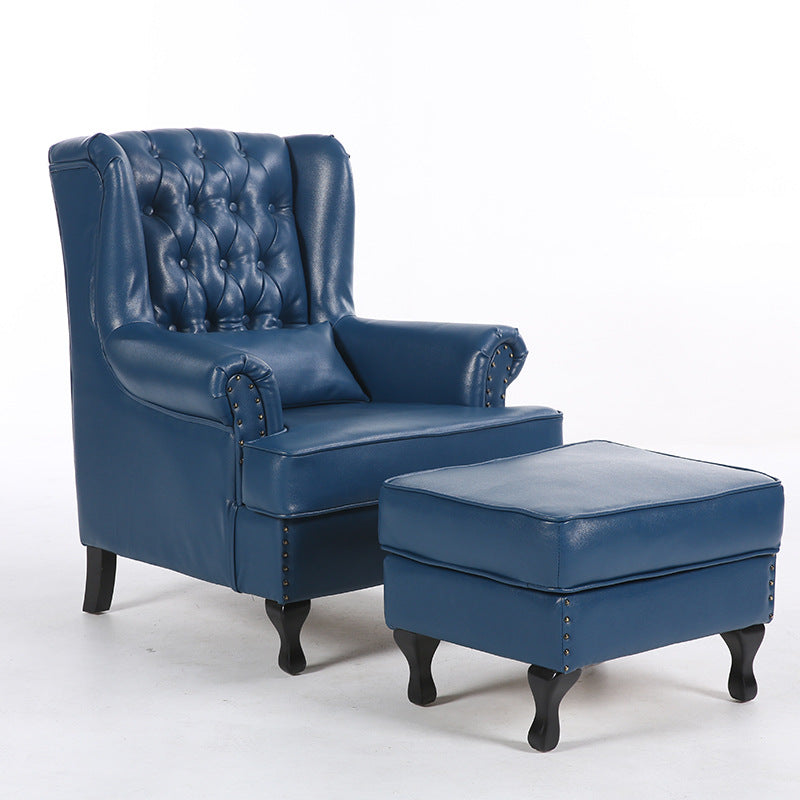 Tiger chair sofa chair single leather american retro european style living room bar cafe teahouse internet cafe solid wood
