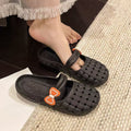 New arrivalsummer women's hole cut out women's shoes non-slip sandals flats beach shoes plaidoutwear lightweight toe shoes