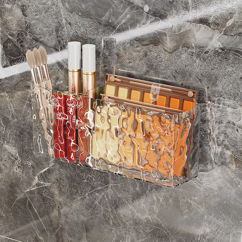 Bathroom mask storage rack wall-mounted mirror cabinet acrylic transparent box lipstick eyeshadow cosmetic organizer