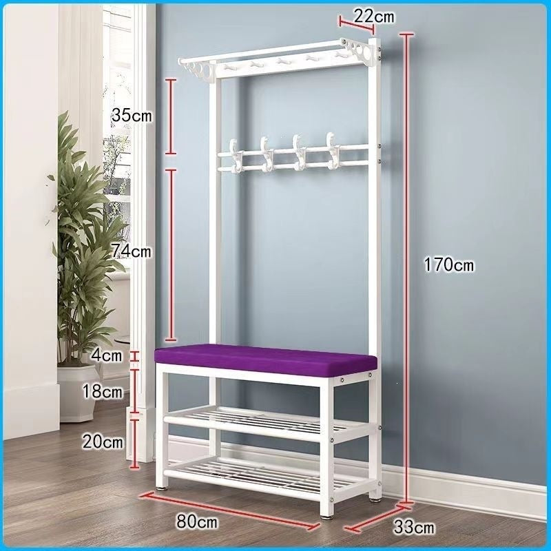 Simple shoe changing stool shoe changing stool coat rack all-in-one entrance storage rack all-in-one shoe changing stool shoe rack all-in-one entrance