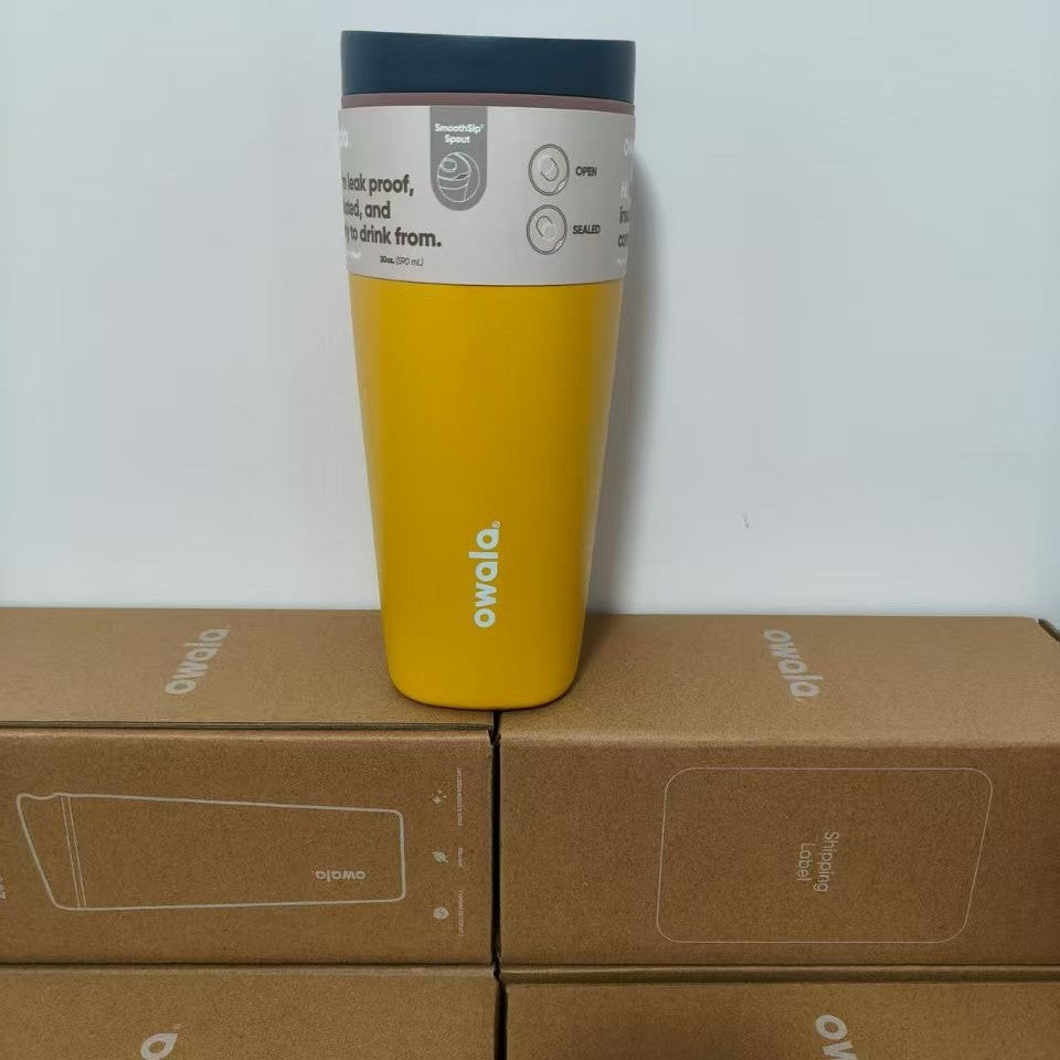 Amazon owala direct drinking coffee cup 304 stainless steel vacuum thermos cup for home office portable cup