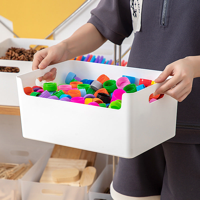 Kindergarten material storage box Children's toys Stationery Large capacity storage basket Desktop sundries sorting box