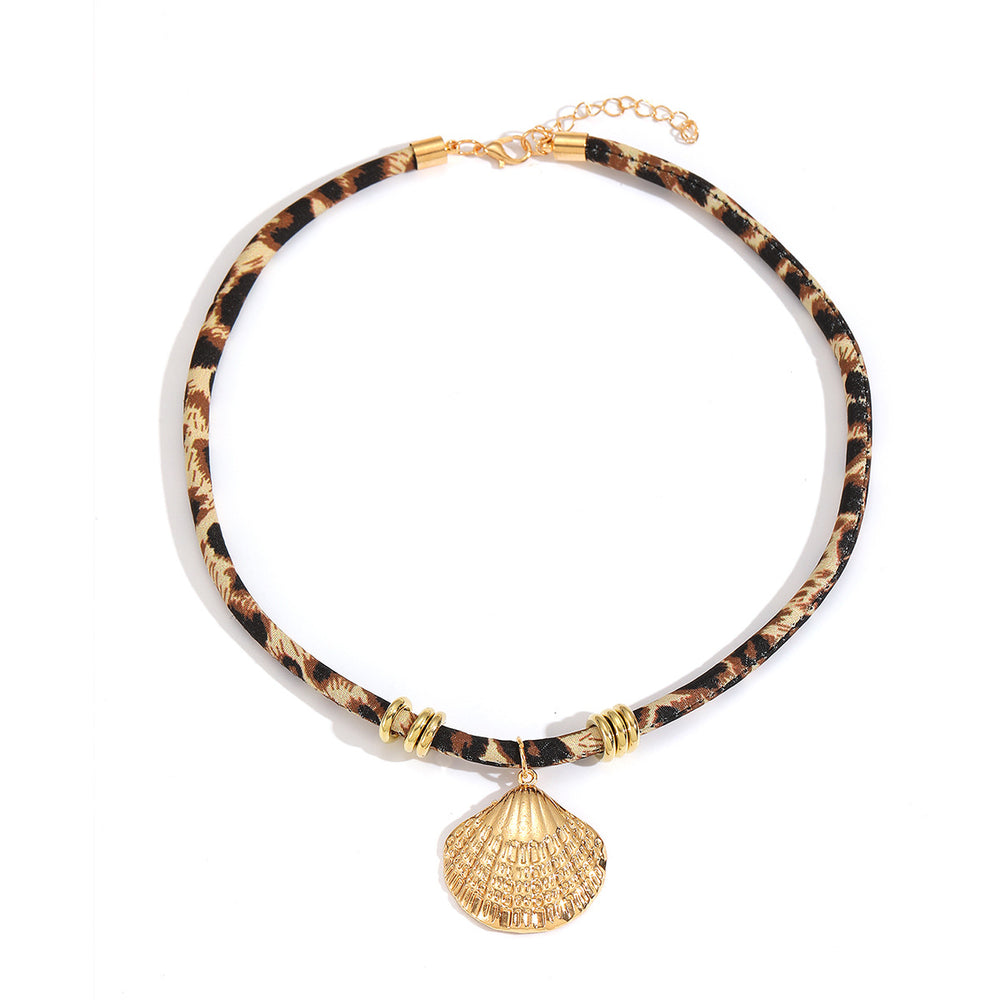 Women's necklace wholesale fashion cross-border high-end love sun smiley face pendant stylish coconut tree leopard print clavicle chain