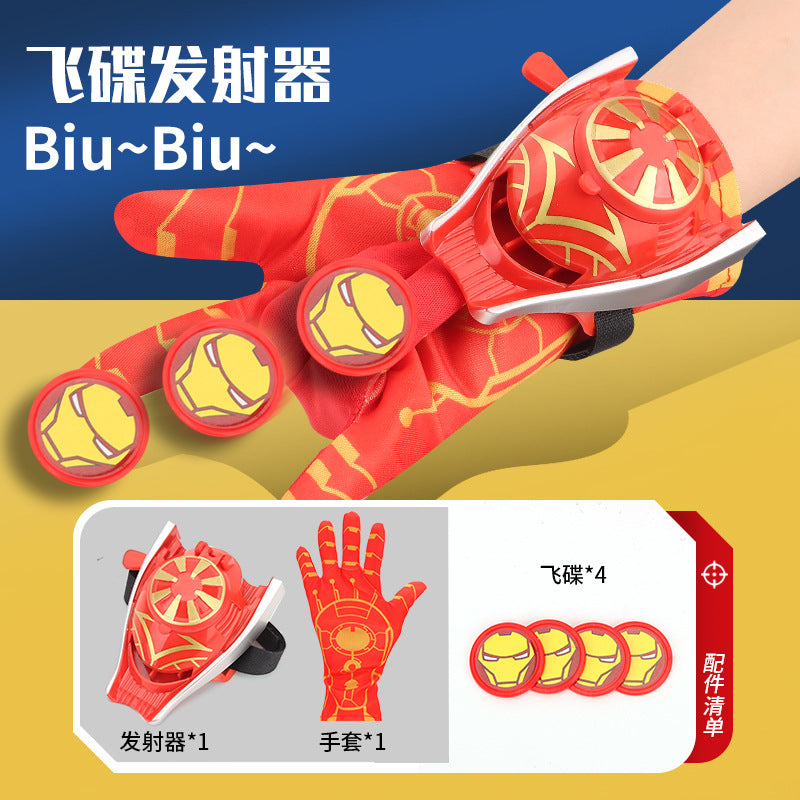 cosplay toy hero spider flying saucer launcher superhero wrist launcher flying disc catapult