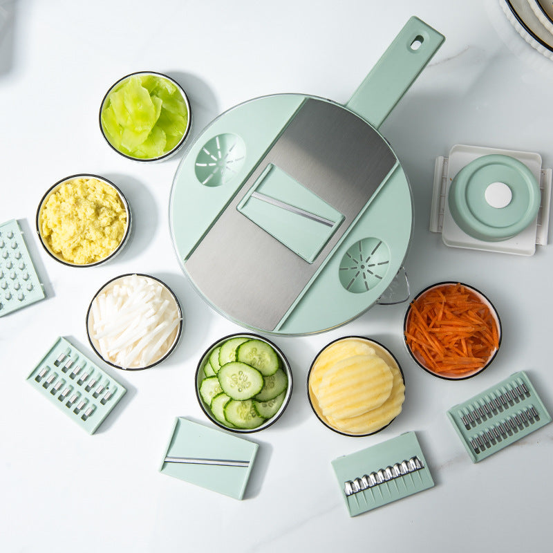 Multifunctional stainless steel manual slicer, shredder, vegetable cutter, potato grater, kitchen gadget for food processing