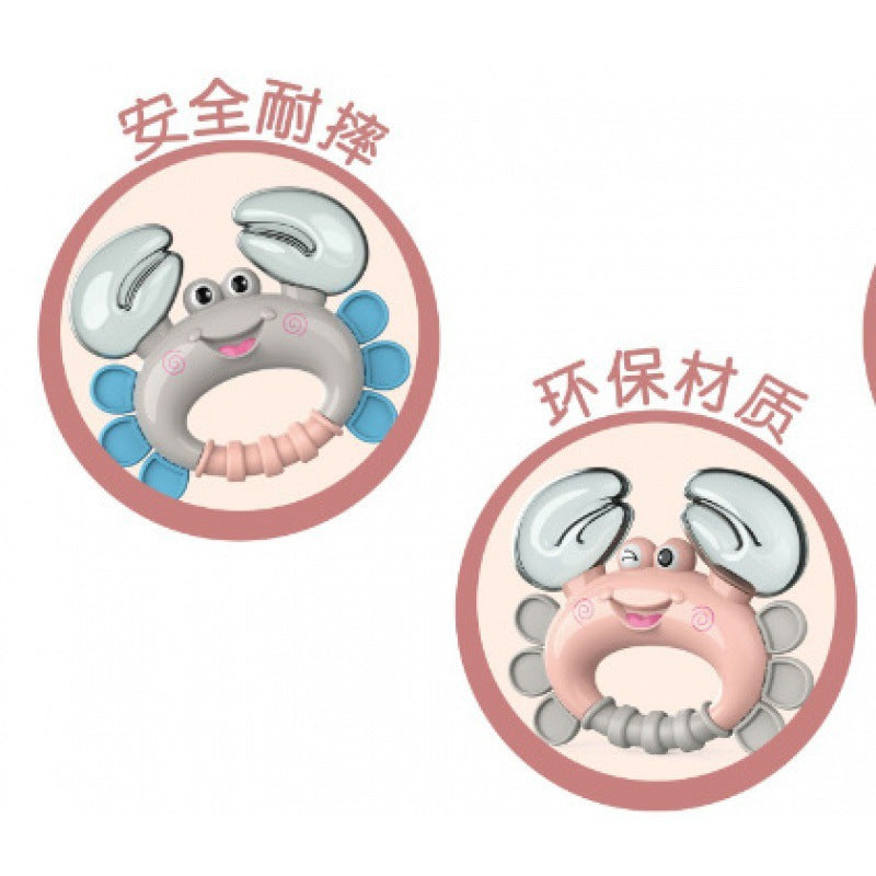 Cross-border South East Asia Baby Hand Rattle Toy Storage Box Baby Coaxing Artifact Sand Hammer Educational Teeth Biting Tooth Glue Ball Set