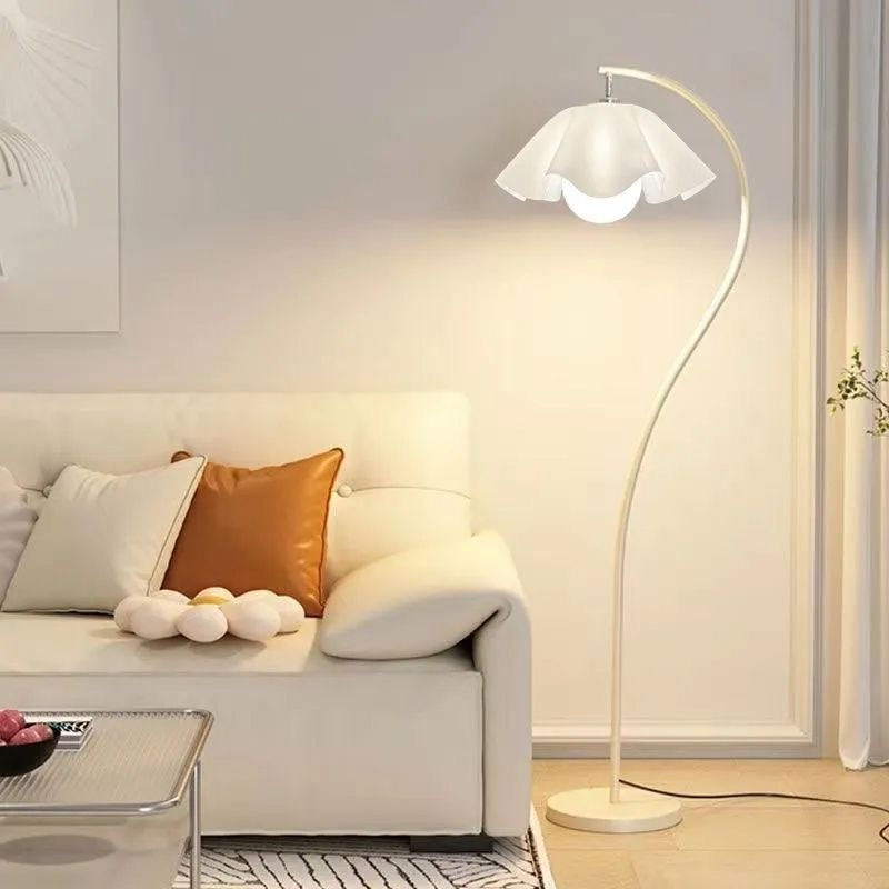 Floor lamp vintage french retro cream living room bedroom bedside vertical table lamp japanese pleated atmosphere lamp
