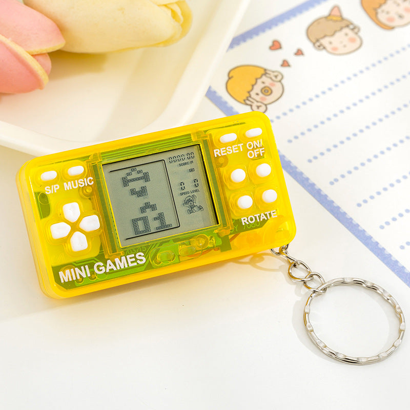tetris handheld electronic game console - battery included, keychain decompression 26-in-1 game toy