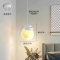 Modern minimalist panda cream style pendant light - three-light luxury dining table, dining room, bedroom cute ambiance pumpkin small pendant lamp