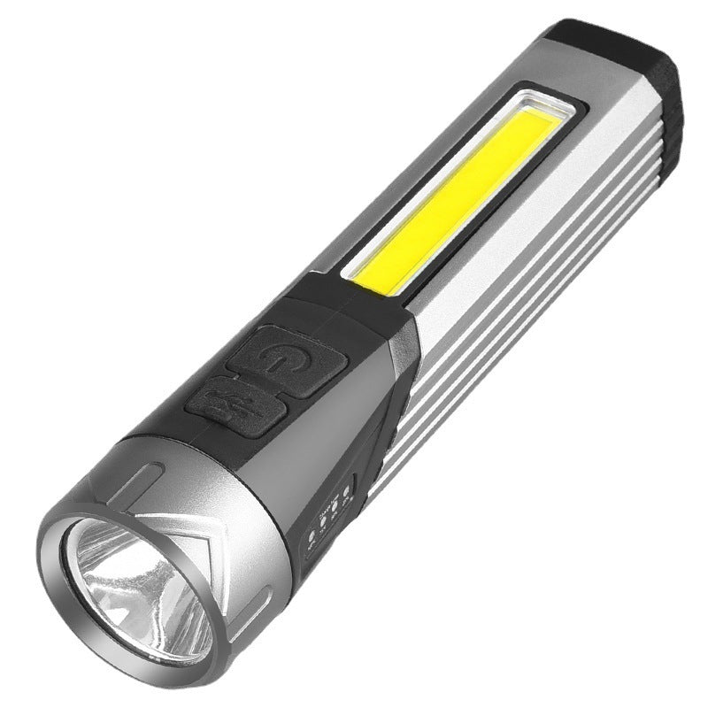 Cross-border new XPE + COB flashlight USB charging foldable multi-function magnetic maintenance work light